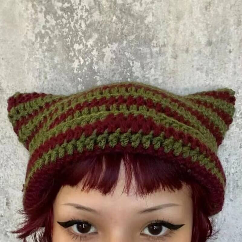 Cat Ears Knitted Beanie - Cosmique Studio
