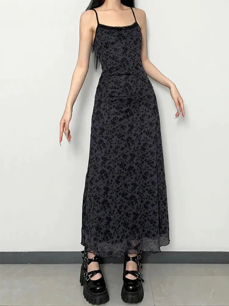 grunge dress Our Plaid Print Knotted Front Lace Trim is such a vibe inspired feel Damnation' Black Alt Grunge Belted