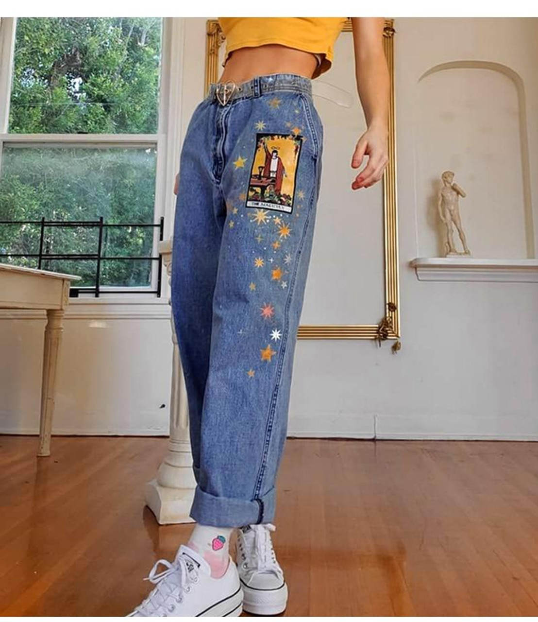 Darlingaga Streetwear Butterfly Print Denim Pants Women Straight Loose Trousers  Jeans Blue Fashion High Waist Pants 100% Cotton - Price history & Review |  AliExpress Seller - darlingaga Official Store | Alitools.io