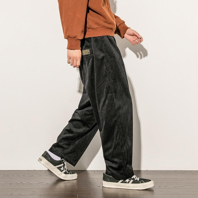 VINTAGE CORDUROY LOOSE MEN PANTS - Cosmique Studio