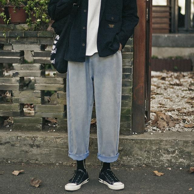KOREAN WIDE LEG MEN PANTS - Cosmique Studio