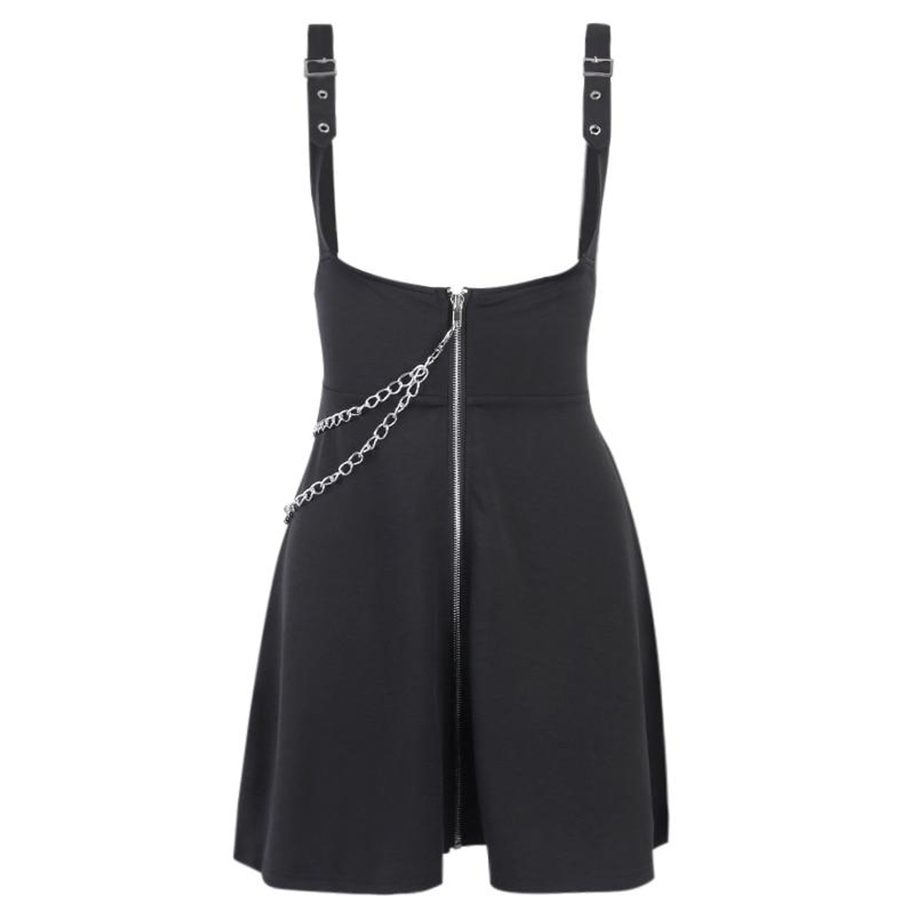 GRUNGE BLACK STRAPPY SKIRT - Cosmique Studio