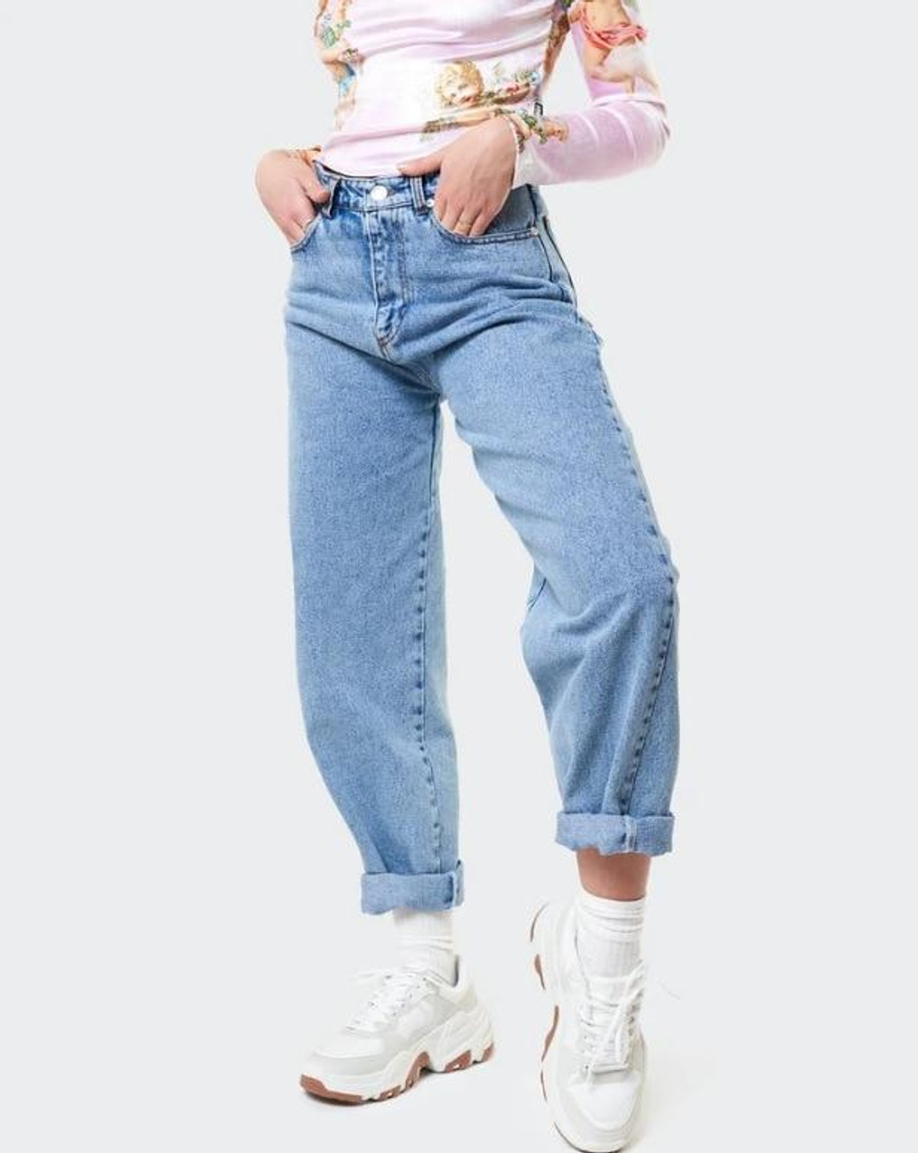 Y2K RIPPED FLARE JEANS - Cosmique Studio