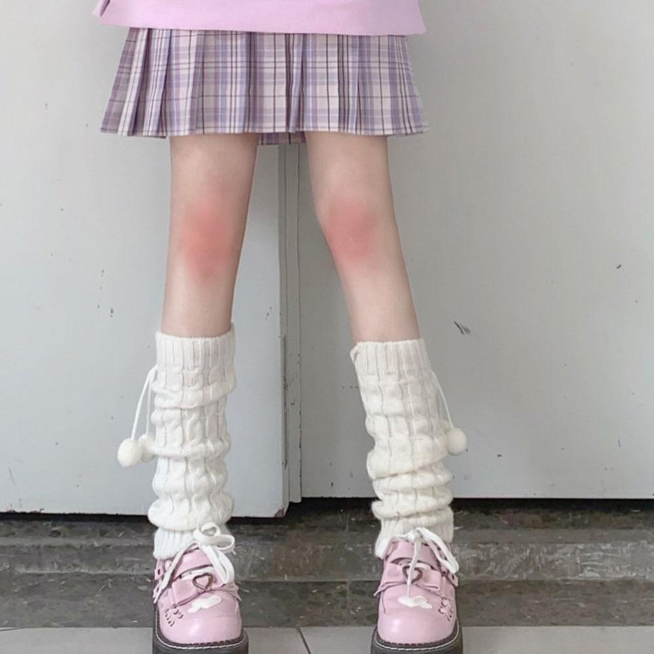 Kawaii Cute Knitted Leg Warmers  Girls leg warmers, Knitted leg warmers, Leg  warmers