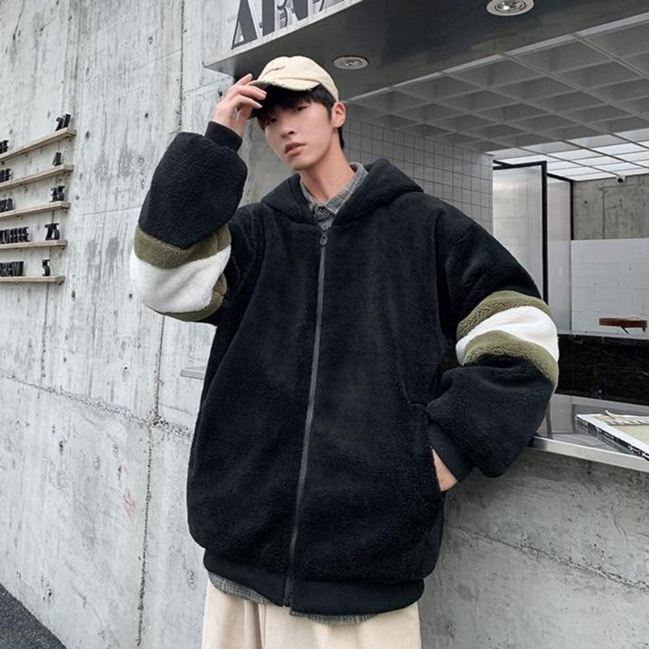 【THE MOZZ】[Premium] Fluffy Loose Hood Jacket ZYXTIM Men's Down Hoody Oversize Warm Puffer Jacket Baggy