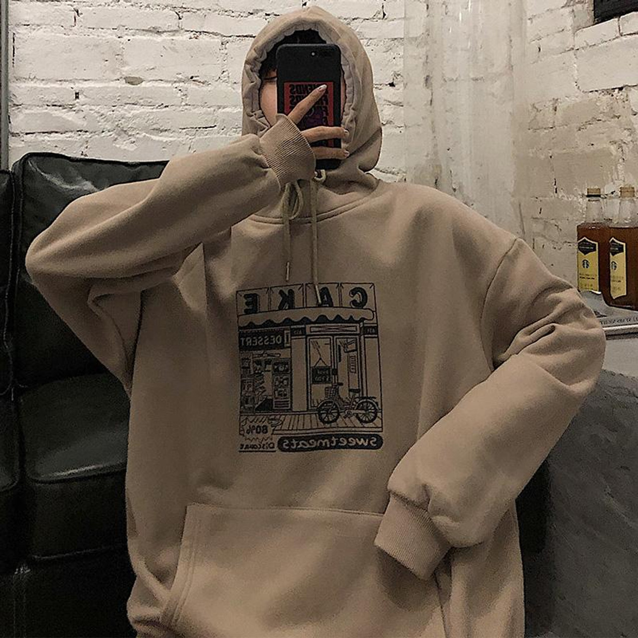 groupofuniverse【KAKAZZY】bf style hoodie