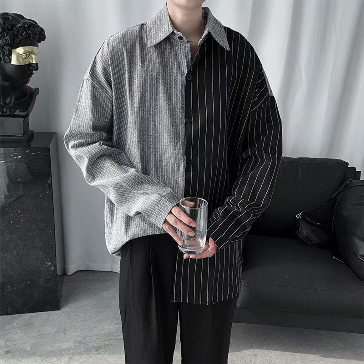 Aesthetic shirt men Clearance