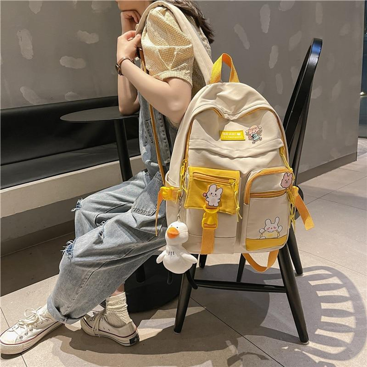 DUCK DESIGN CUTE SCHOOL BACKPACK - Cosmique Studio