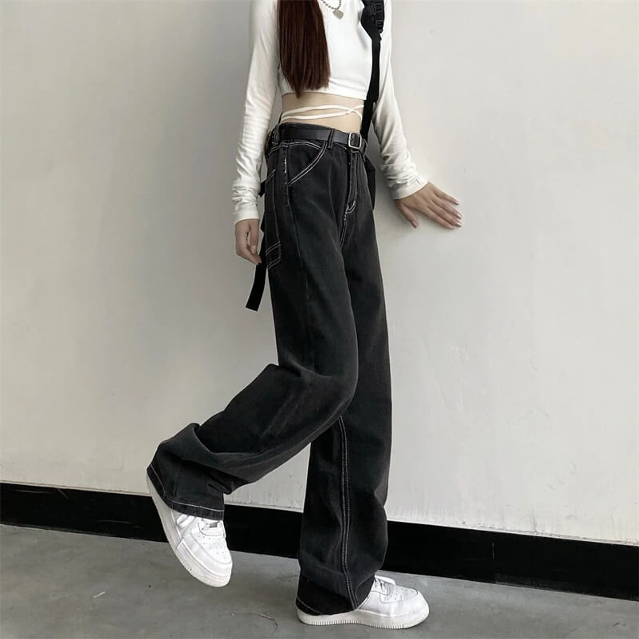 Y2k Baggy Denim Pants - Cosmique Studio