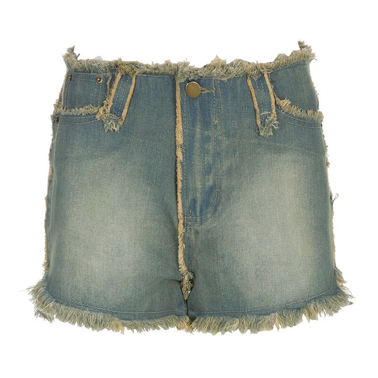 Y2k Baddie Denim Shorts - Cosmique Studio