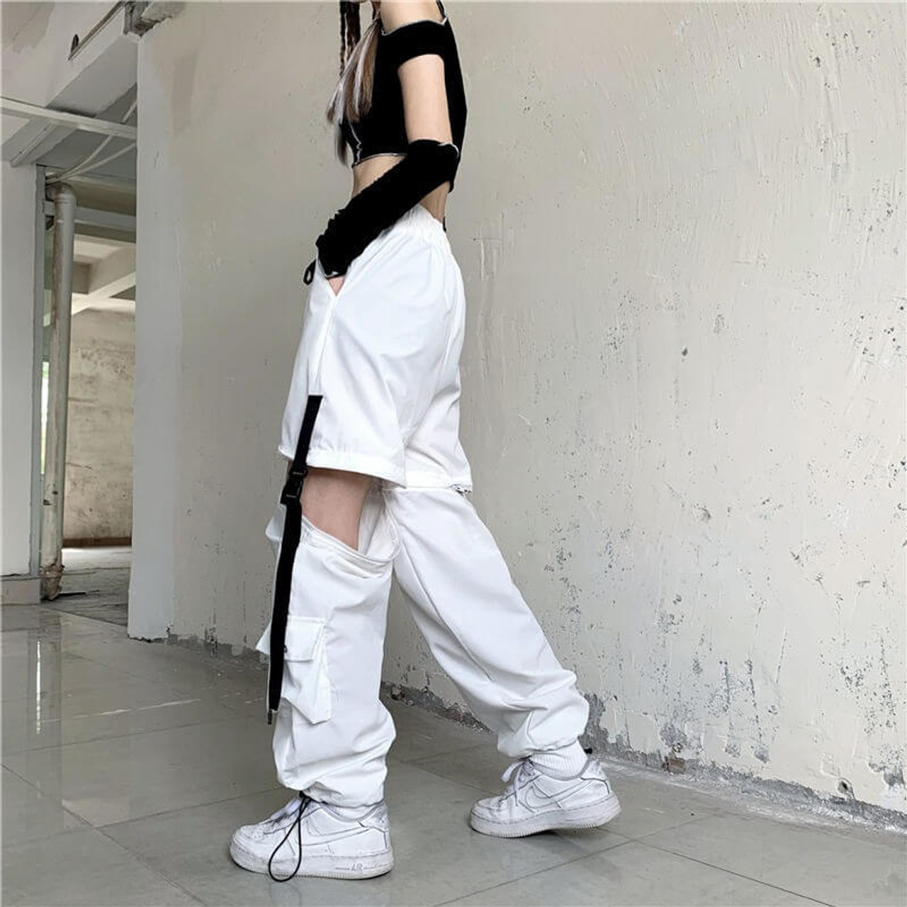 Egirl Streetwear Detachable Cargo Pants - Cosmique Studio