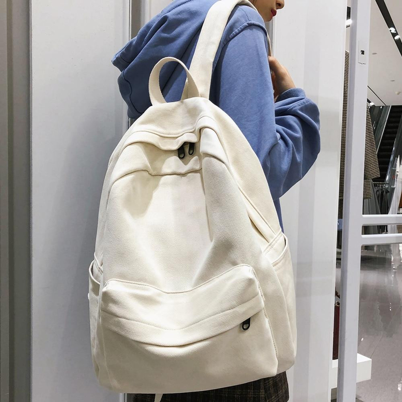 HUMAN MADE Cotton Canvas Backpack "Navy"