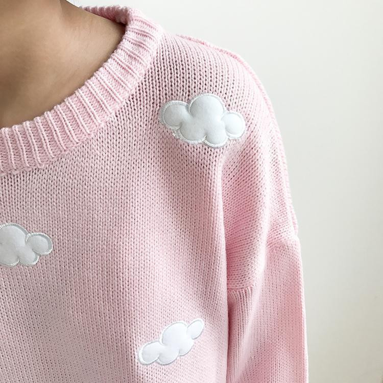 Kawaii Clouds Soft Sweater - Cosmique 