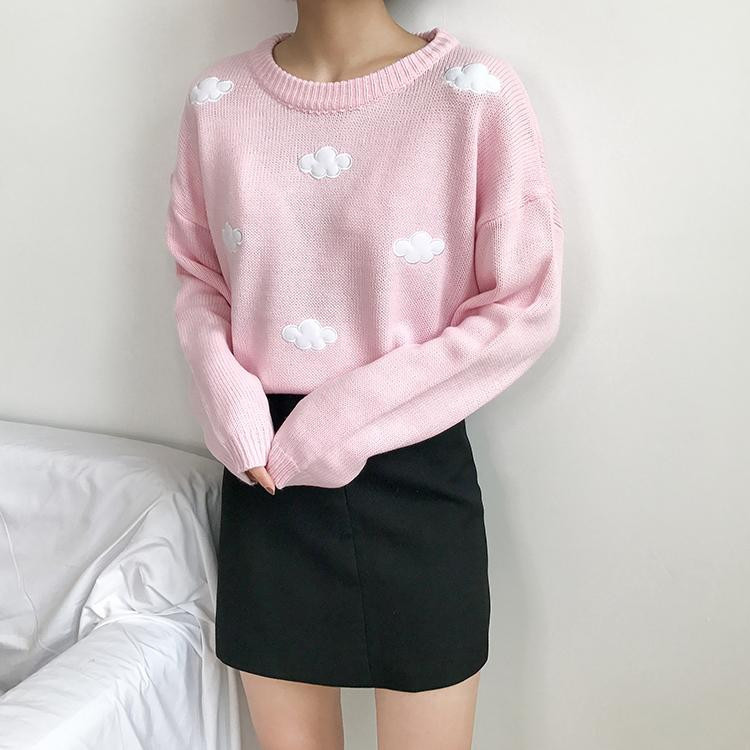 Kawaii Clouds Soft Sweater - Cosmique 