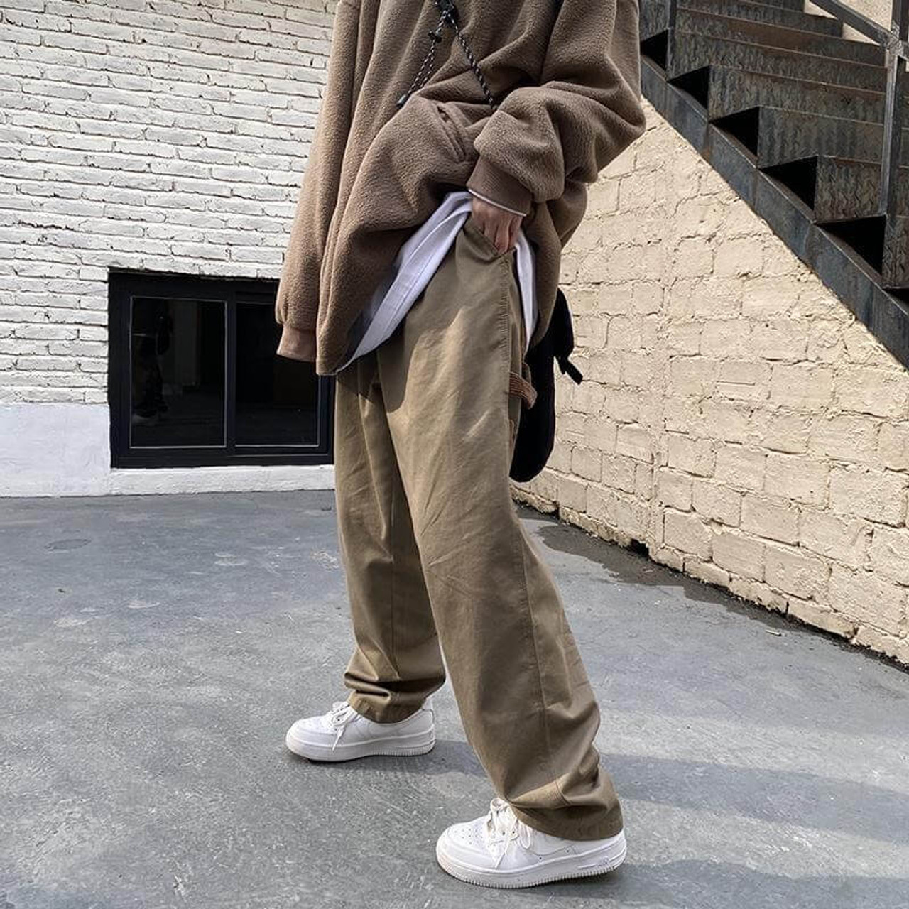 Japanese Style Detailed Baggy Pants - Cosmique Studio