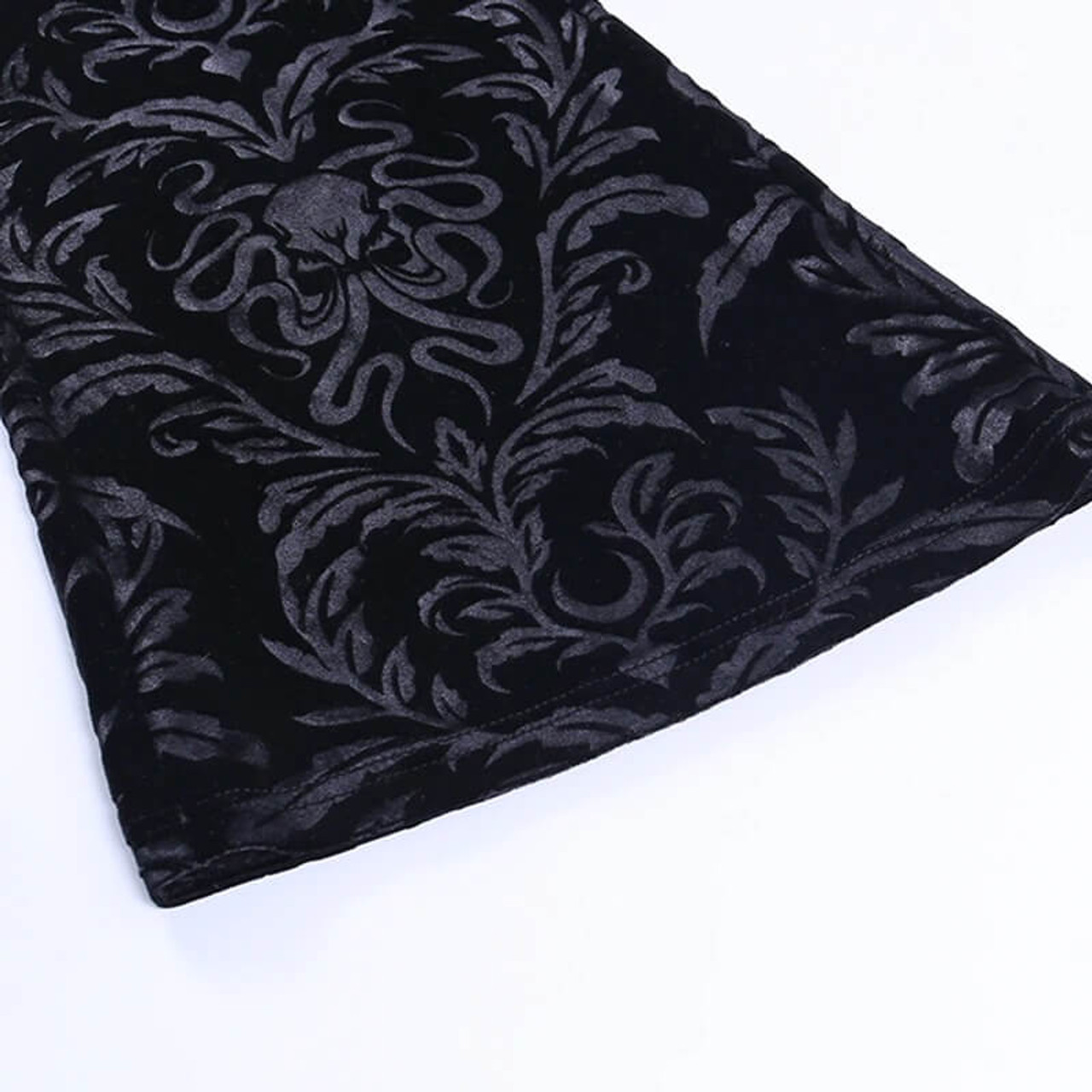 Rokoko flared trousers in black velvet