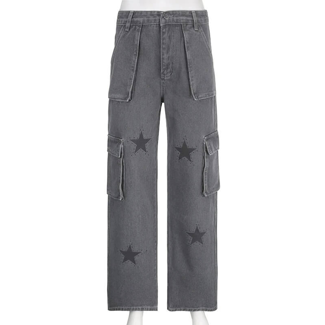 【SATIIIZ】Eater Button Cargo Banding Denim Pants 41LF-FkTpdL._AC_.jpg