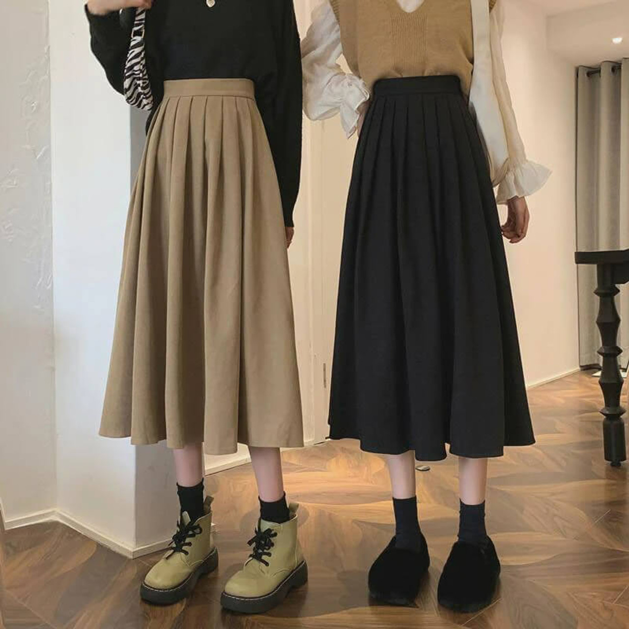 Academia High-Waisted Pleated Skirt – Pellucid