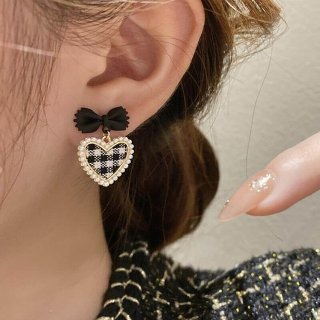 Coquette Heart Earrings - Cosmique Studio
