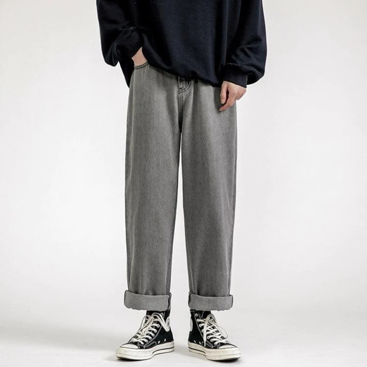 Soft Boy Casual Baggy Jeans - Cosmique Studio