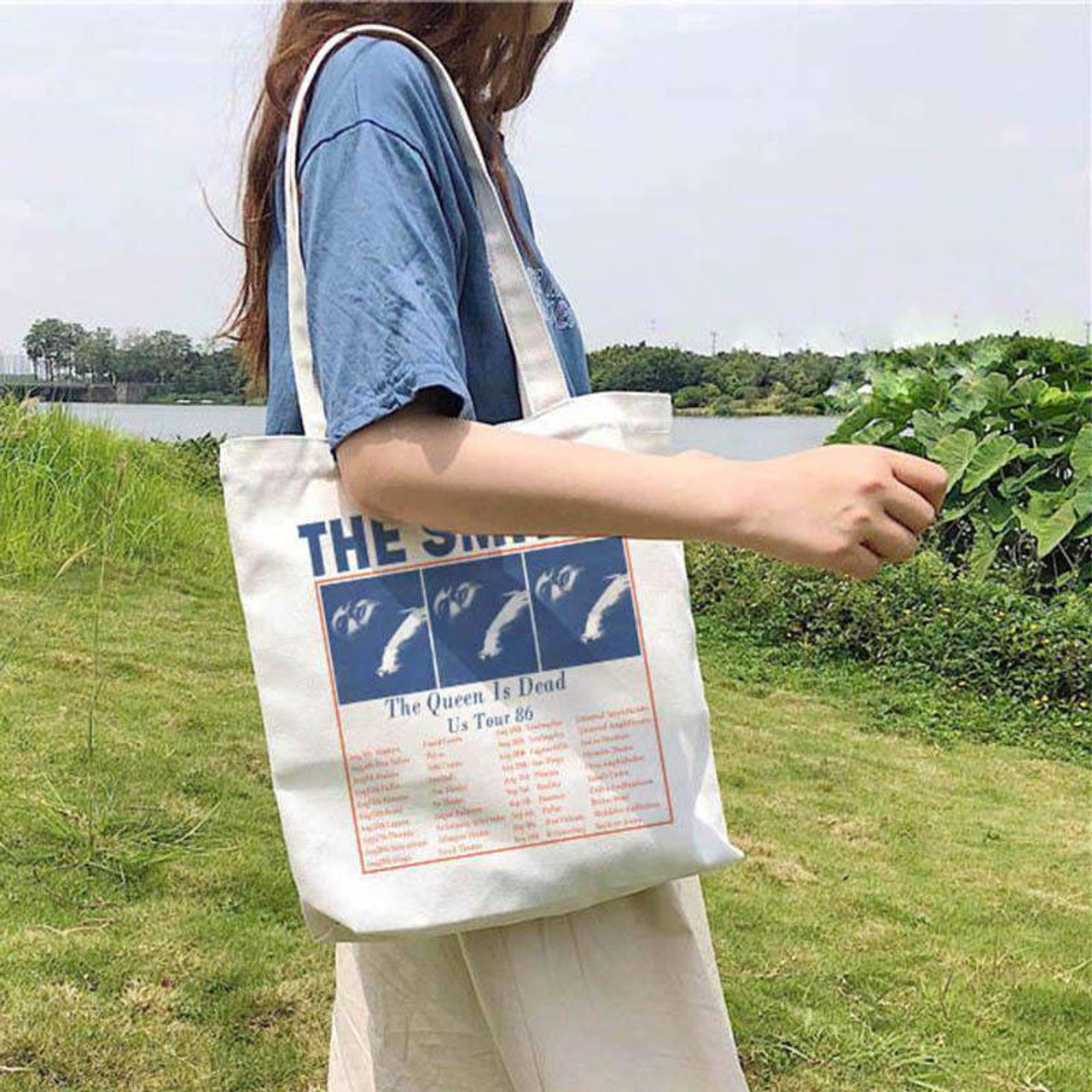 Green with Blue Top Sloop Tote Sail Cloth Bag - Casco Totes