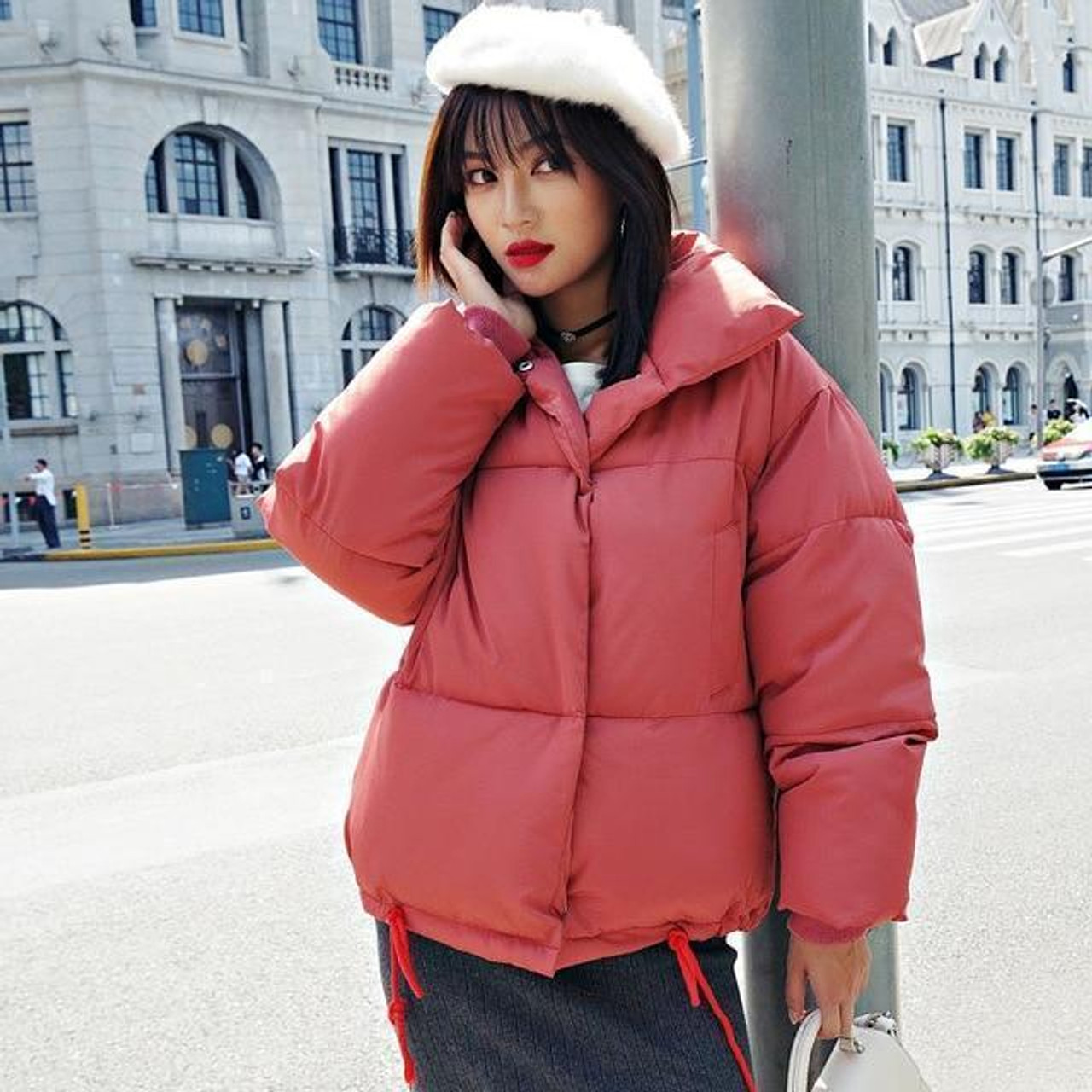 Compre 2021 Winter Long Puffer Jacket Women Casual Design Coreano
