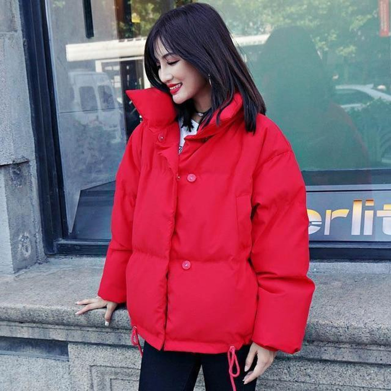 Compre 2021 Winter Long Puffer Jacket Women Casual Design Coreano