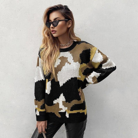 CHIC AUTUMN KNITTED SWEATER-Cosmique Studio-aesthetic-clothing-store