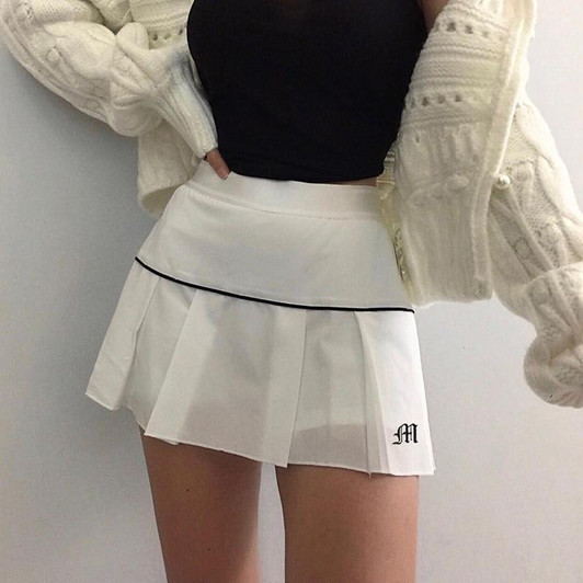 SEXY MINI TENNIS SKIRT-aesthetic-clothing-cosmiquestudio.com