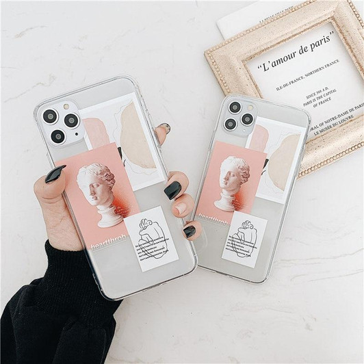 ART BUST TRANSPARENT PHONE CASE - Cosmique Studio - Aesthetic Outfits