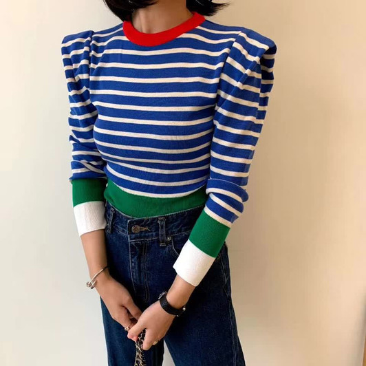 FRENCH AESTHETIC O-NECK SWEATER - Cosmique Studio - Aesthetic Clothes