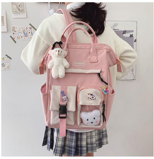 KAWAII SQUARED CUTE LITTLE BEAR BACKPACK