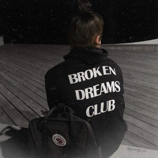 broken dreams club black hoodie