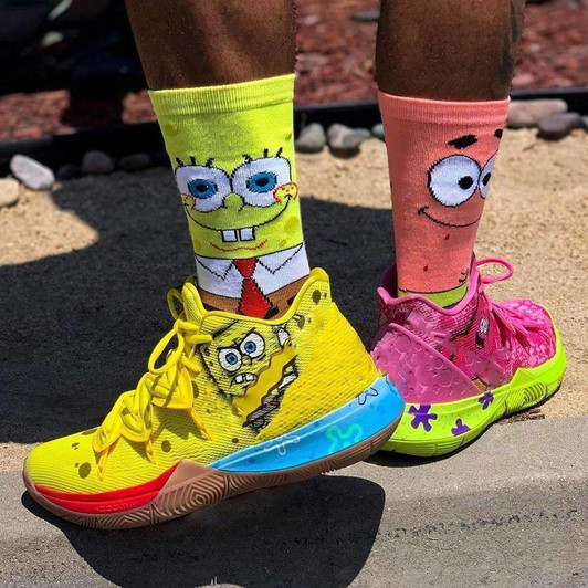 cute cartoon sponge bob and patrick  socks