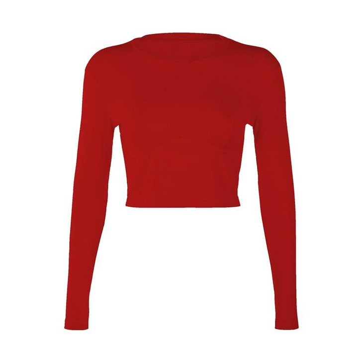 O-NECK LONG SLEEVE EDGY CROP TOP-Cosmique Studio-Aesthetic-Egirl-Grunge-Clothing O-NECK LONG SLEEVE EDGY CROP TOP-Cosmique Studio-Aesthetic-Egirl-Grunge-Clothing