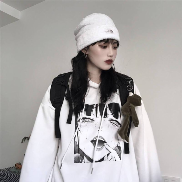 EGIRL ANIME PRINTED EDGY HOODIE-Cosmique Studio-Aesthetic-Egirl-Grunge-Clothing EGIRL ANIME PRINTED EDGY HOODIE-Cosmique Studio-Aesthetic-Egirl-Grunge-Clothing