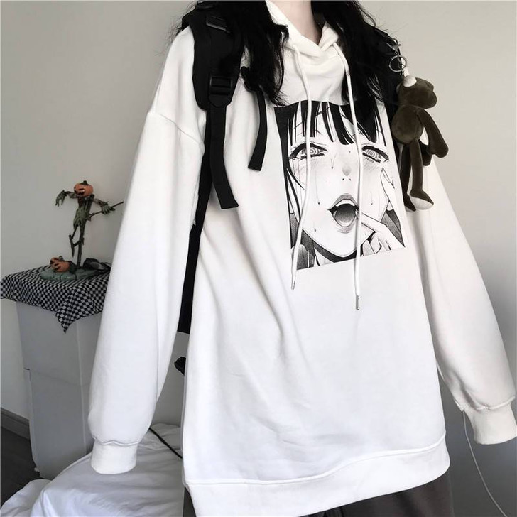 EGIRL ANIME PRINTED EDGY HOODIE-Cosmique Studio-Aesthetic-Egirl-Grunge-Clothing EGIRL ANIME PRINTED EDGY HOODIE-Cosmique Studio-Aesthetic-Egirl-Grunge-Clothing