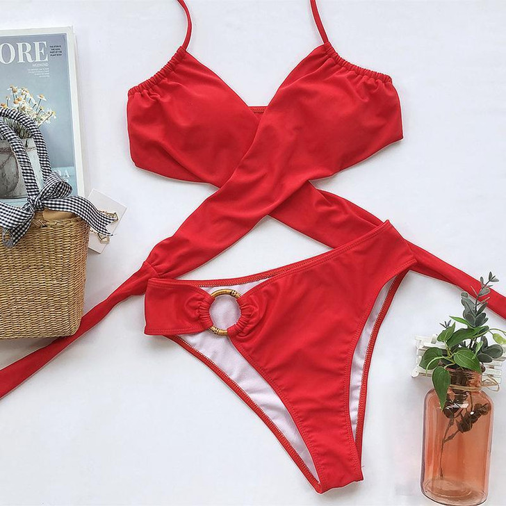 SEXY BANDAGE PUSH UP BIKINI SET-Cosmique Studio-Aesthetic Clothing Store SEXY BANDAGE PUSH UP BIKINI SET-Cosmique Studio-Aesthetic Clothing Store