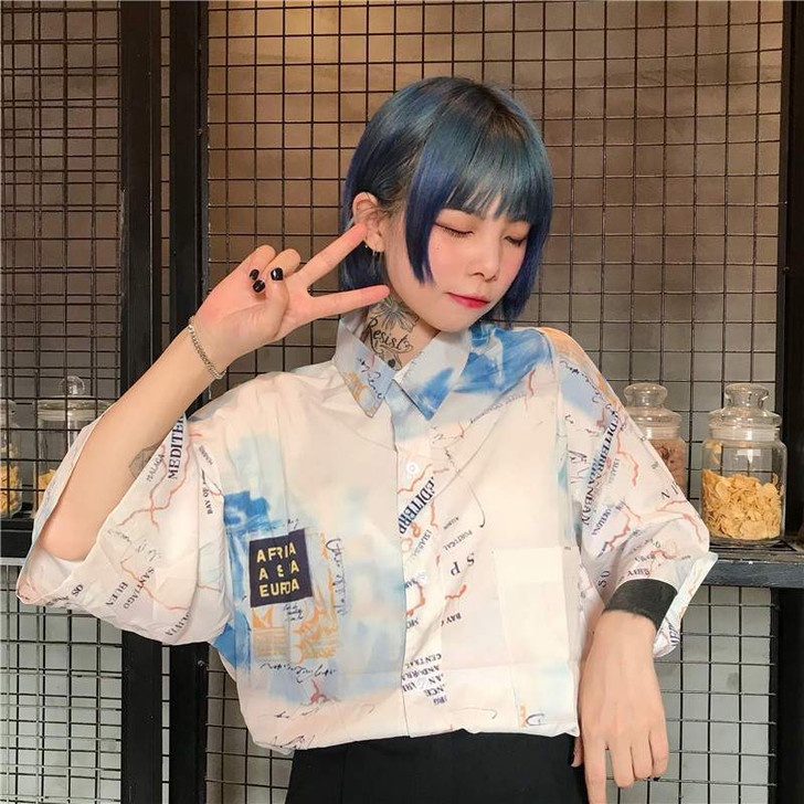 HARAJUKU STREETWEAR OVERSIZED SHIRT-Cosmique Studio HARAJUKU STREETWEAR OVERSIZED SHIRT-Cosmique Studio