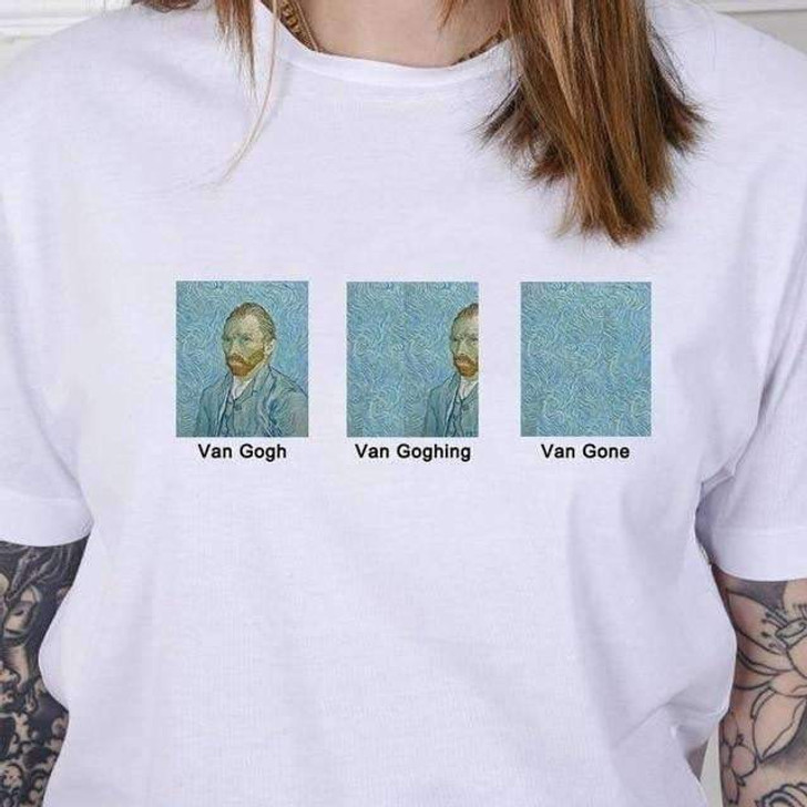 van gogh goghing gone white tee