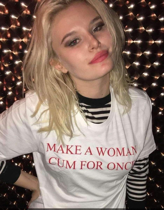 make a woman c*m for once tee in white make a woman c*m for once tee in white
