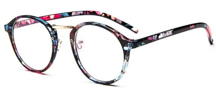 AESTHETIC SOFT GIRL TRANSPARENT ROUND GLASSES-Cosmique Studio