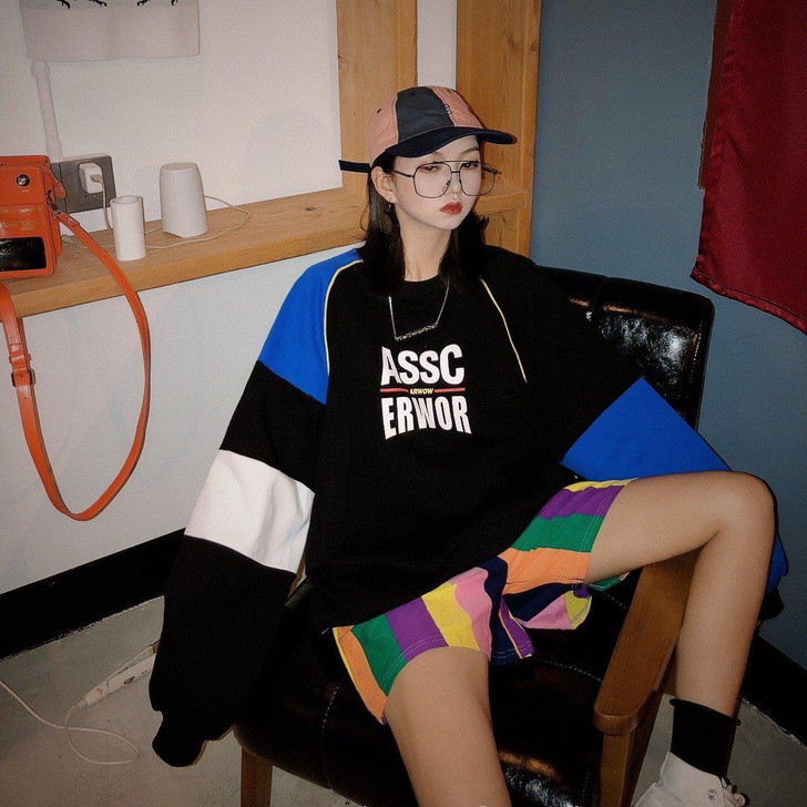 80S VINTAGE RAINBOW SHORTS-Cosmique Studio 80S VINTAGE RAINBOW SHORTS-Cosmique Studio