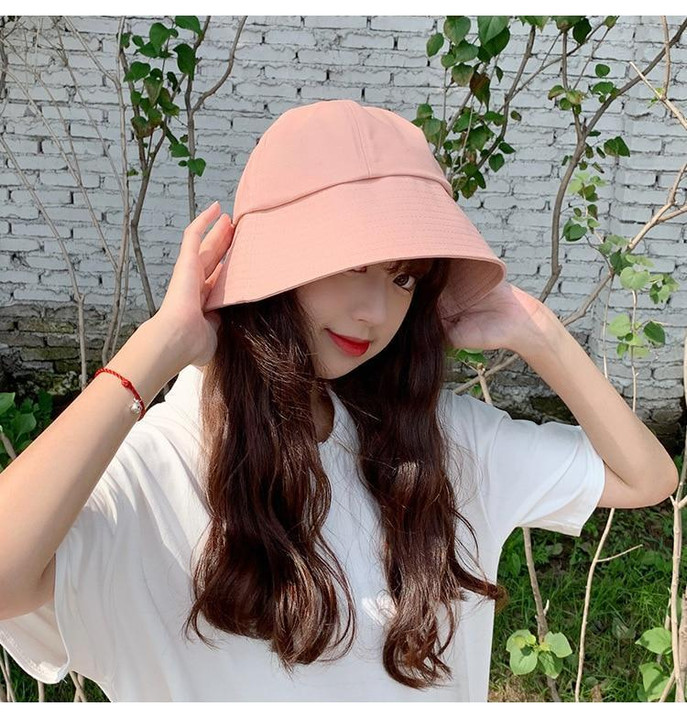 AESTHETIC KOREAN STYLE COLORED BUCKET HAT-Cosmique Studio