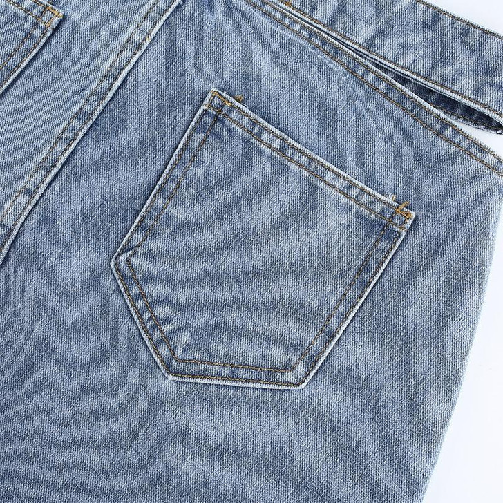 SEXY HOLLOW OUT DENIM MINI SKIRT - Cosmique Studio SEXY HOLLOW OUT DENIM MINI SKIRT - Cosmique Studio