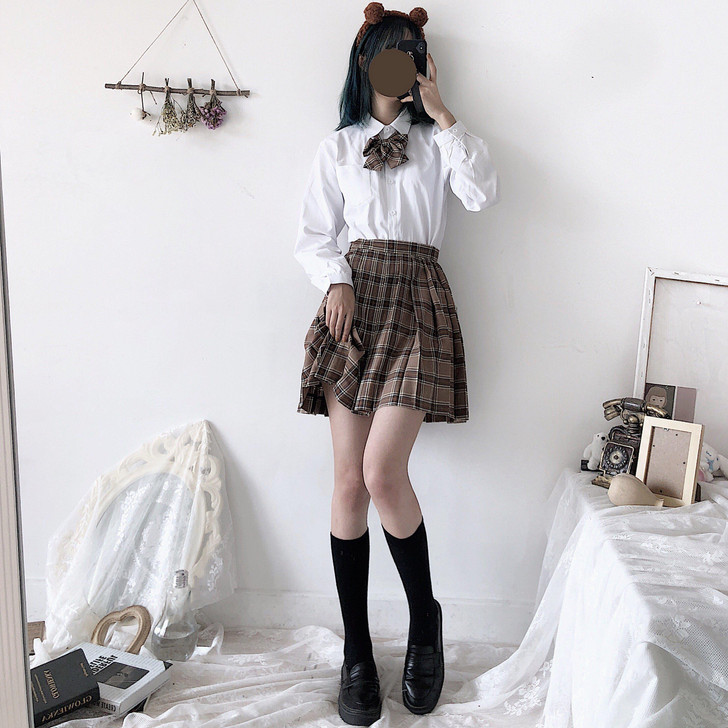JAPANESE PREPPY STYLE SCHOOL MINI SKIRT - Cosmique Studio JAPANESE PREPPY STYLE SCHOOL MINI SKIRT - Cosmique Studio