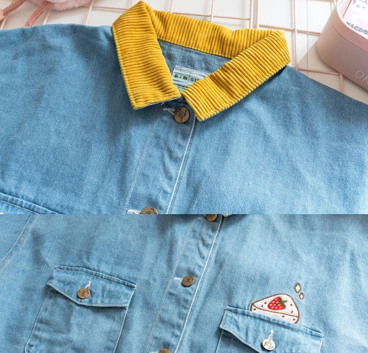 AESTHETIC VINTAGE OVERSIZED DENIM JACKET - Cosmique Studio AESTHETIC VINTAGE OVERSIZED DENIM JACKET - Cosmique Studio