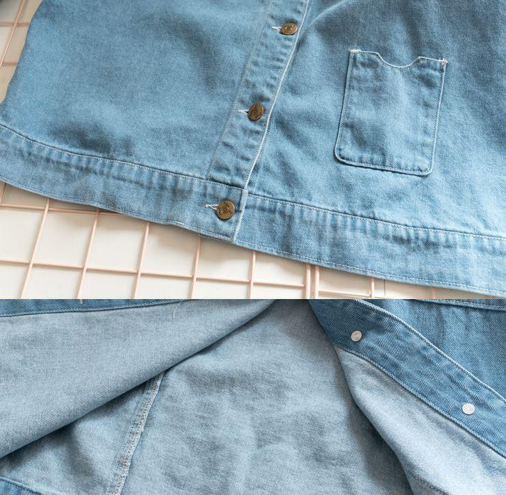 AESTHETIC VINTAGE OVERSIZED DENIM JACKET - Cosmique Studio AESTHETIC VINTAGE OVERSIZED DENIM JACKET - Cosmique Studio