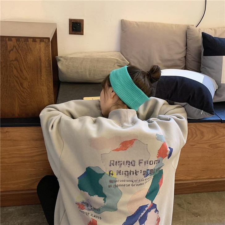 SOFT KAWAII STYLE CASUAL SWEATSHIRT-Cosmique Studio-Aesthetic Clothing Store SOFT KAWAII STYLE CASUAL SWEATSHIRT-Cosmique Studio-Aesthetic Clothing Store
