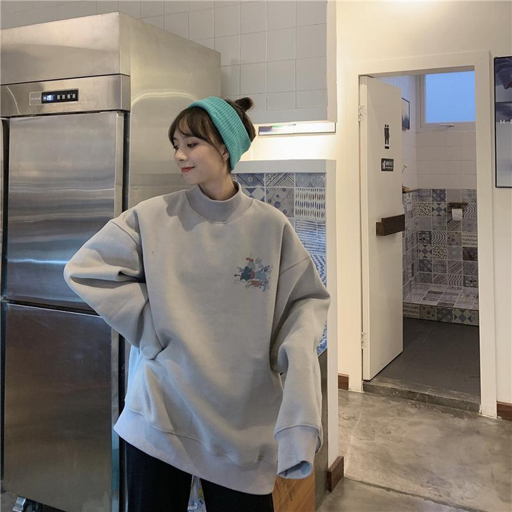 SOFT KAWAII STYLE CASUAL SWEATSHIRT-Cosmique Studio-Aesthetic Clothing Store SOFT KAWAII STYLE CASUAL SWEATSHIRT-Cosmique Studio-Aesthetic Clothing Store